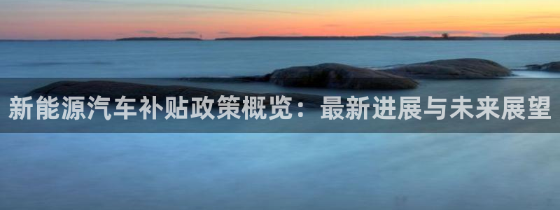 机械门徒娱乐视频:新能源汽车补贴政策概览:最新进展与未来展望