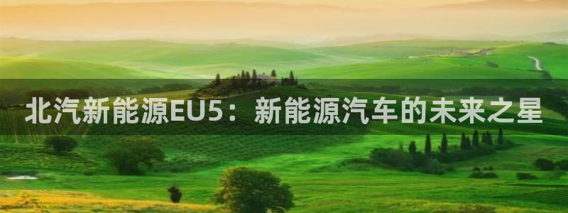 门徒娱乐登陆网站登录:北汽新能源EU5:新能源汽车的未来之星