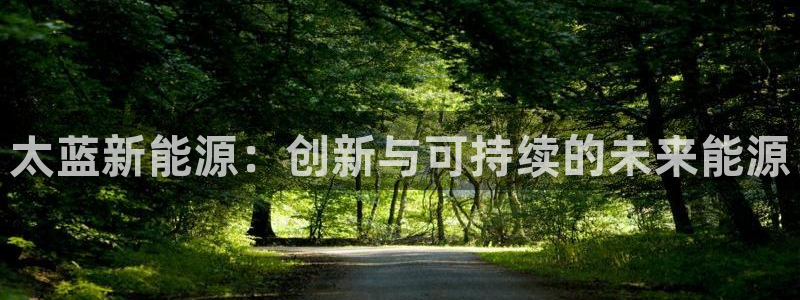 举报门徒娱乐:太蓝新能源:创新与可持续的未来能源