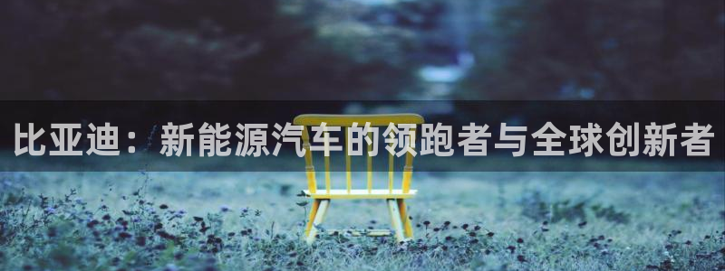 娱乐门徒登录:比亚迪:新能源汽车的领跑者与全球创新者
