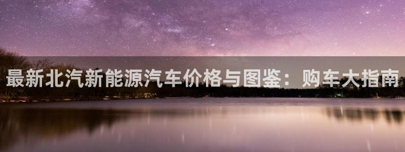 门徒娱乐自动投注:最新北汽新能源汽车价格与图鉴:购车大指南