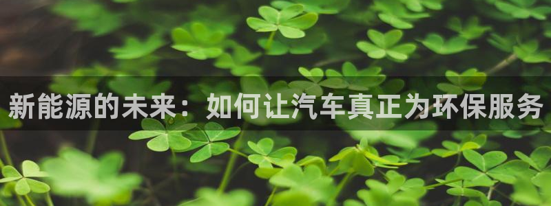 门徒娱乐平台靠谱吗:新能源的未来:如何让汽车真正为环保服务