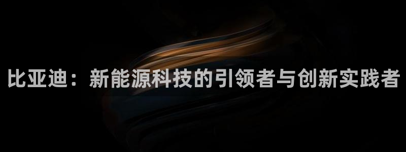 娱乐门徒 笔趣阁：比亚迪：新能源科技的引