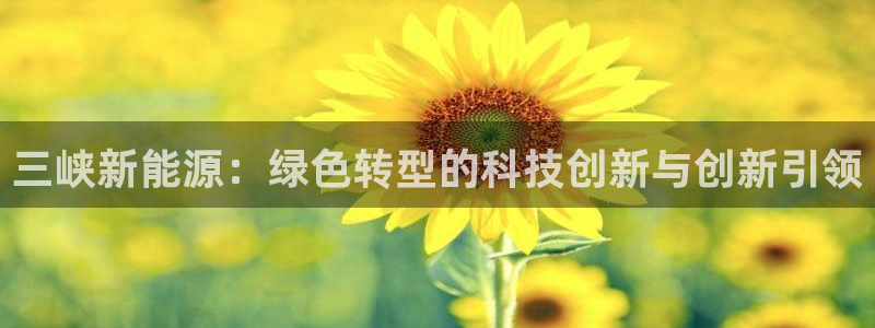 门徒娱乐招商掌7O777:三峡新能源:绿色转型的科技创新与创