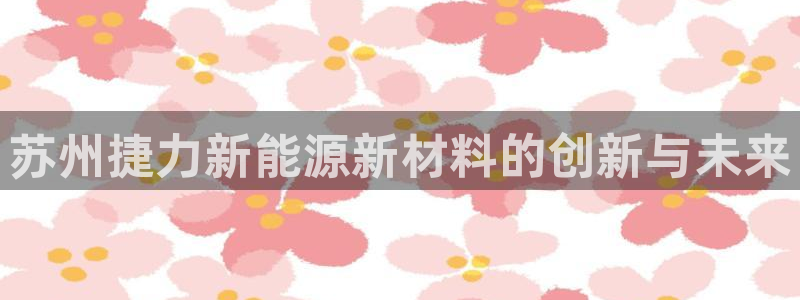 门徒娱乐网页版:苏州捷力新能源新材料的创新与未来